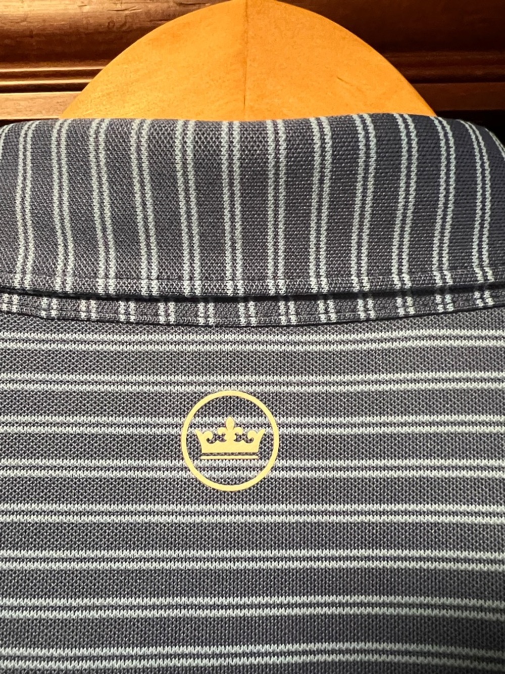 Brand New Peter Millar Crown Crafted Stretch Classic unique blue Striped Polo! - Picture 11 of 14